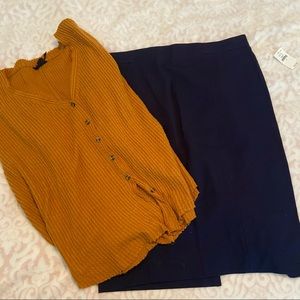 NWT Navy blue Gap pencil skirt ss8